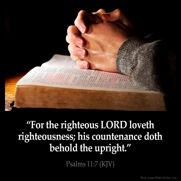 Psalms 11:7 Inspirational Image