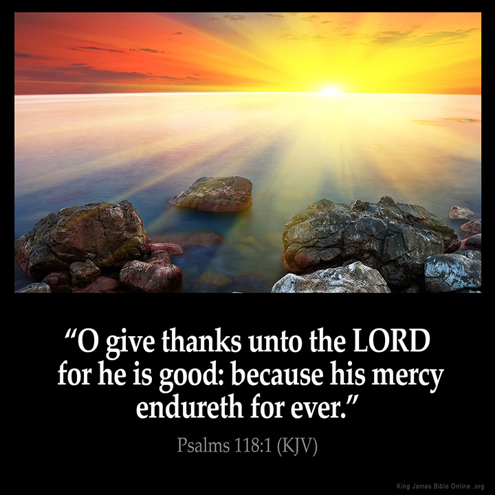 Psalms 118:1 Inspirational Image