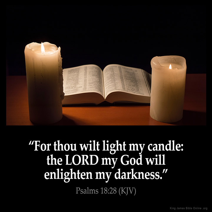 Psalms 18:28 Inspirational Image