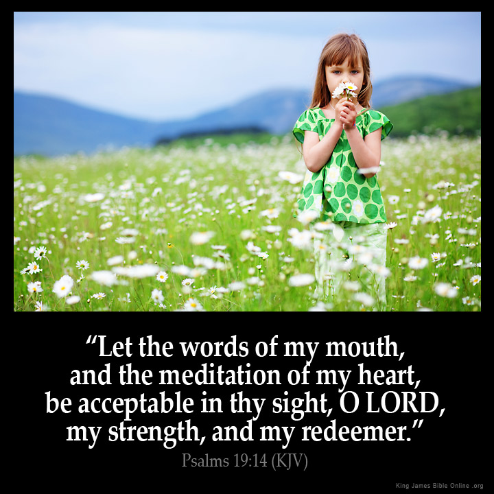 Psalms 19:14 Inspirational Image