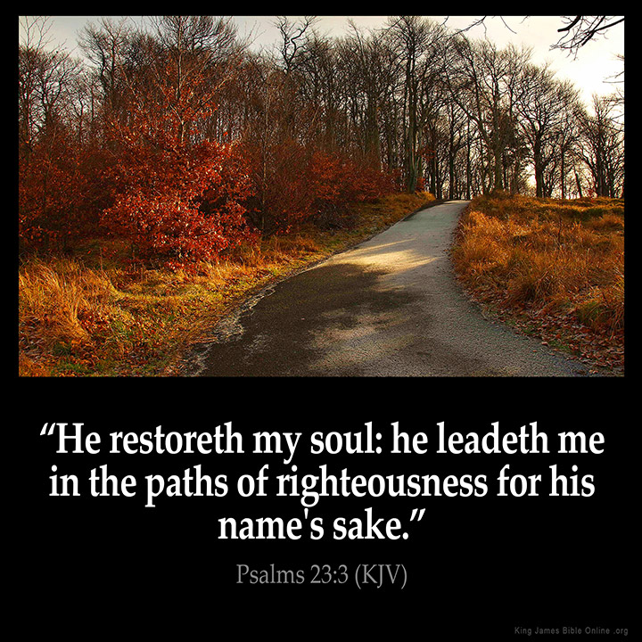 Psalms 23:3 Inspirational Image