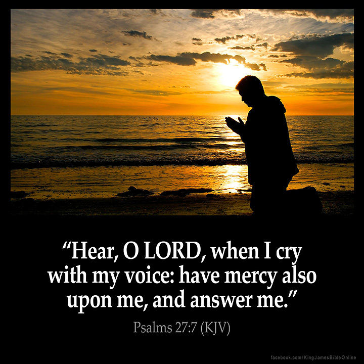 Psalms 27:7 Inspirational Image