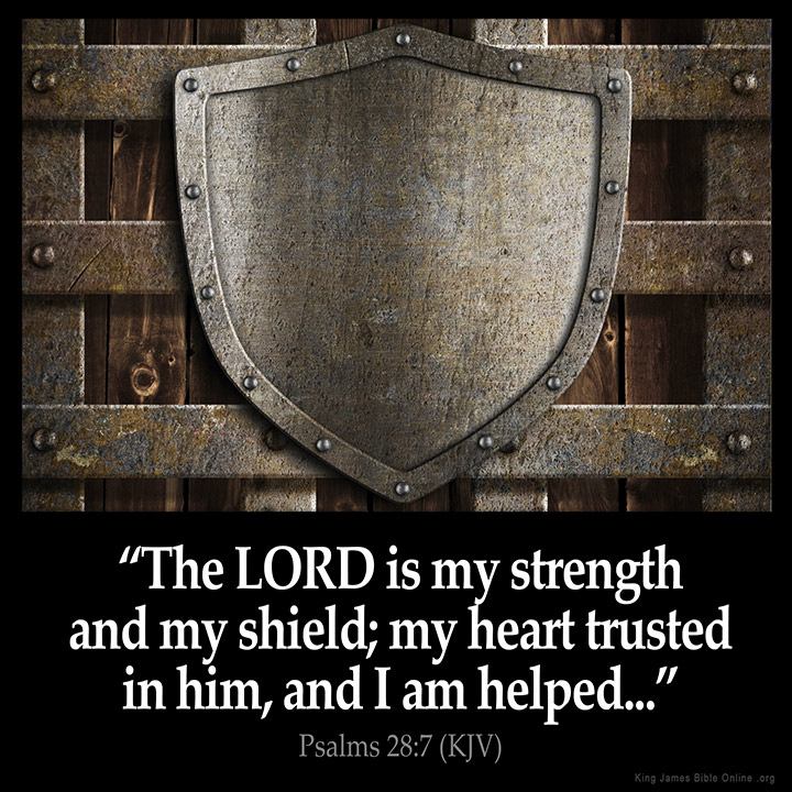 Psalms 28:7 Inspirational Image