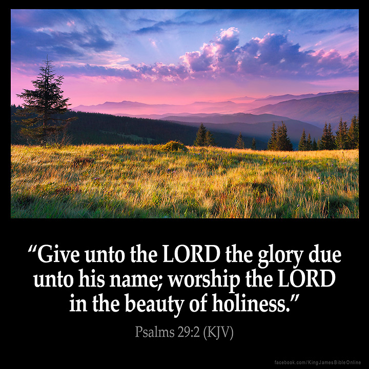 Psalms 29:2 Inspirational Image