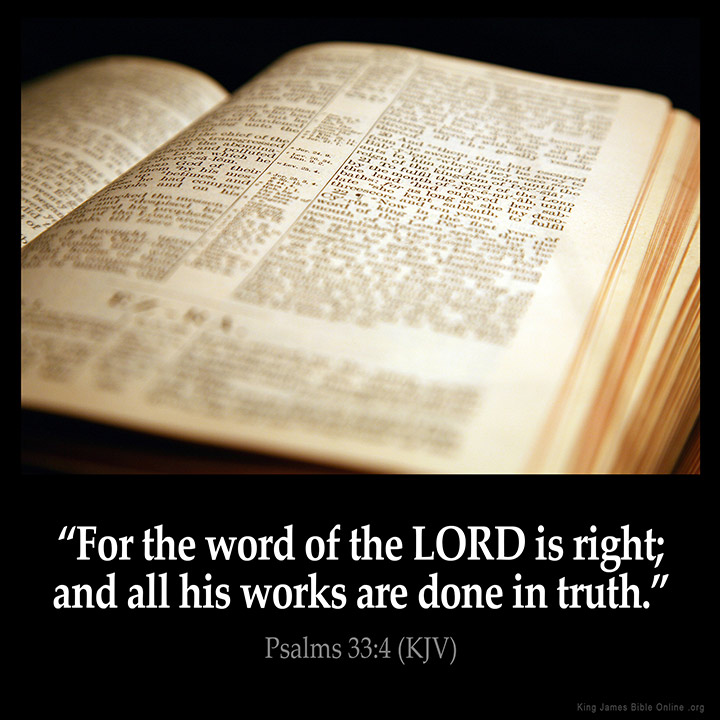 Psalms 33:4 Inspirational Image