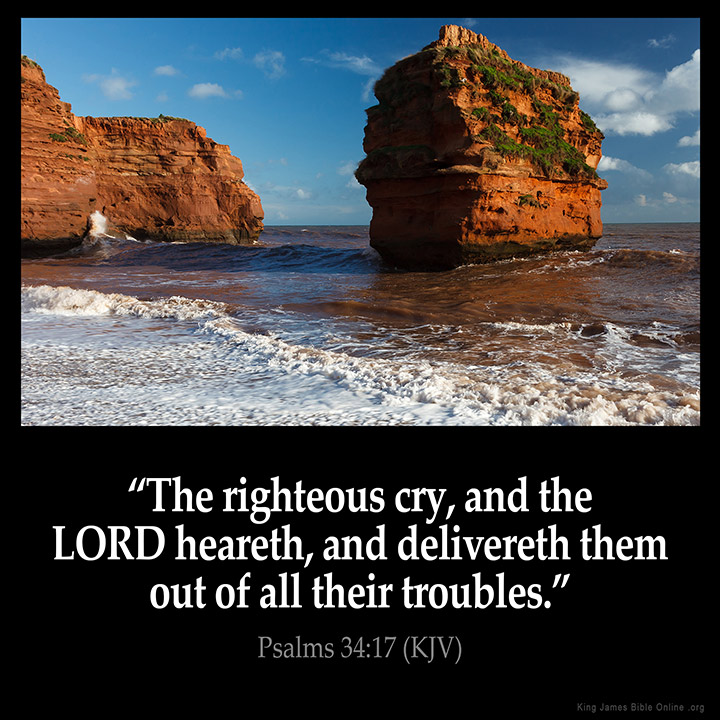 Psalms 34:17 Inspirational Image