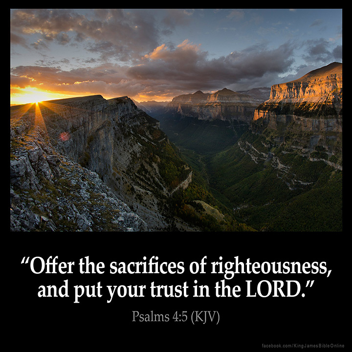 Psalms 4:5 Inspirational Image