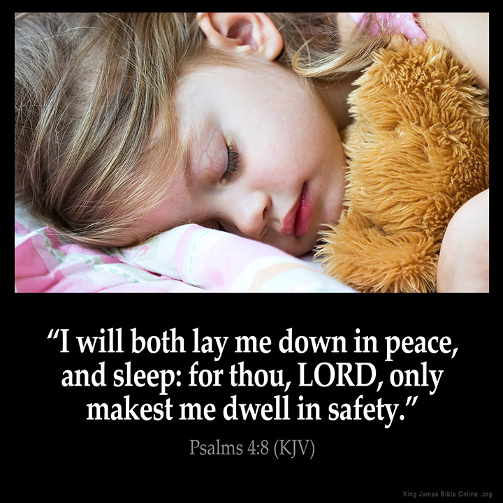 Psalms 4:8 Inspirational Image