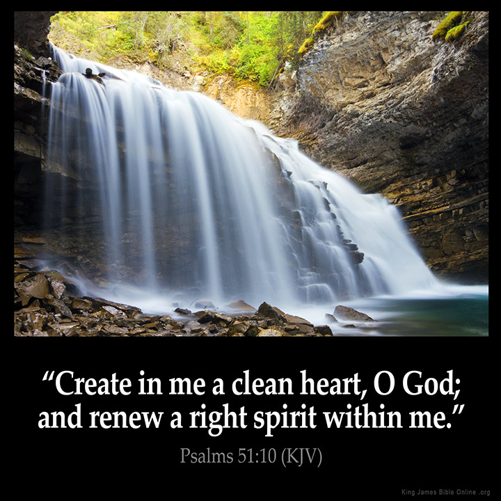 Psalms 51:10 Inspirational Image