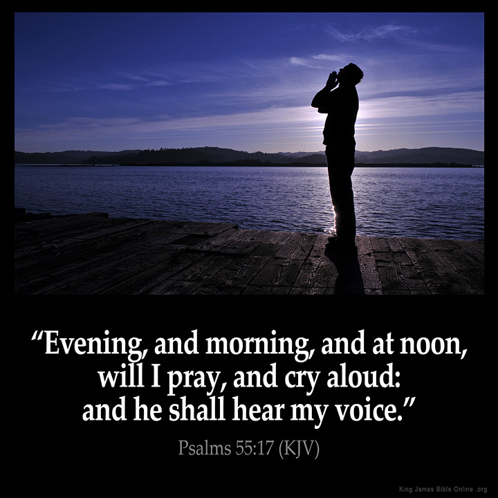 Psalms 55:17 Inspirational Image