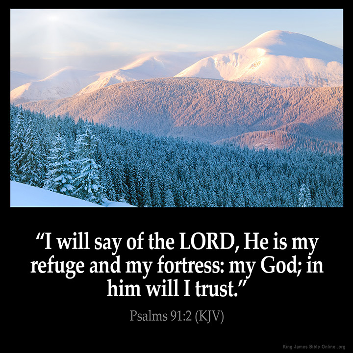 Psalms 91:2 Inspirational Image