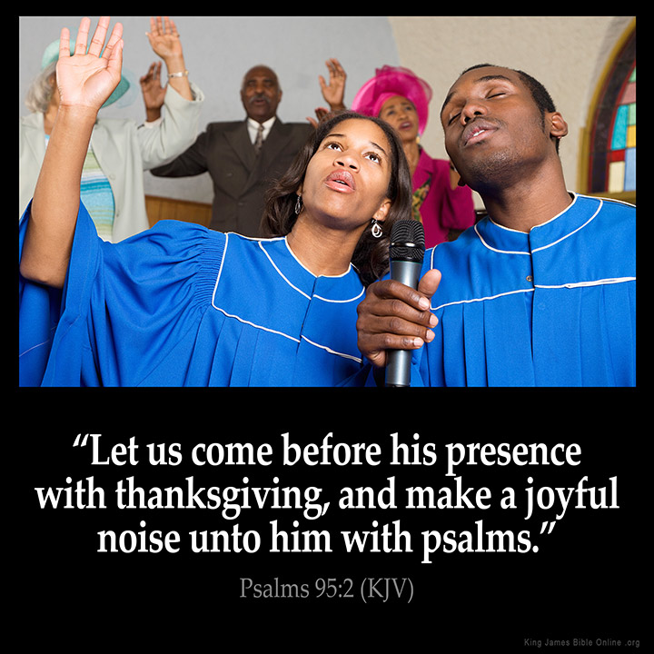 Psalms 95:2 Inspirational Image