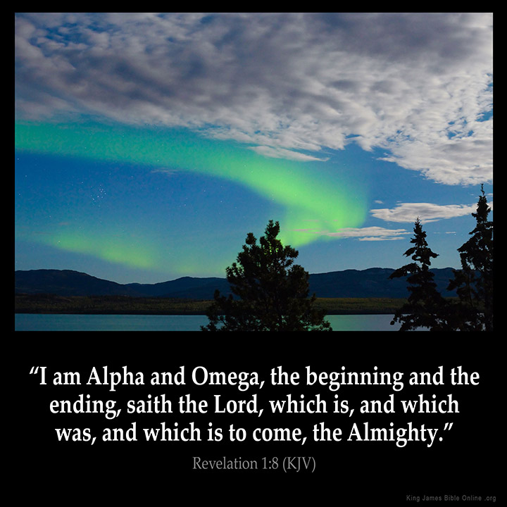 Revelation 1:8 Inspirational Image