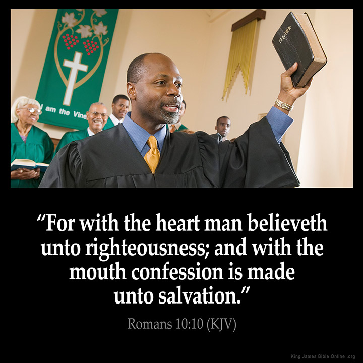 Romans 10:10 Inspirational Image