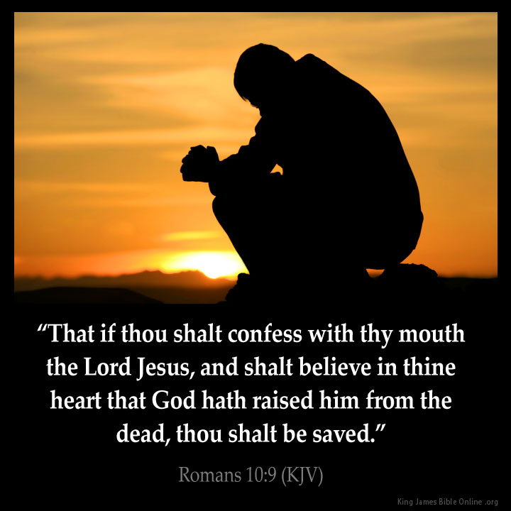 Romans 10:9 Inspirational Image