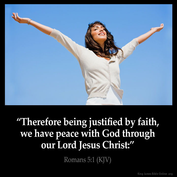 Romans 5:1 Inspirational Image