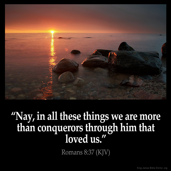 Romans 8:37 Inspirational Image