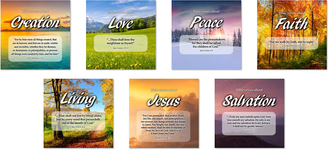 Inspirational picture categories